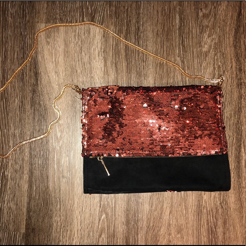 Deux Lux Rose Gold Crossbody Sequin